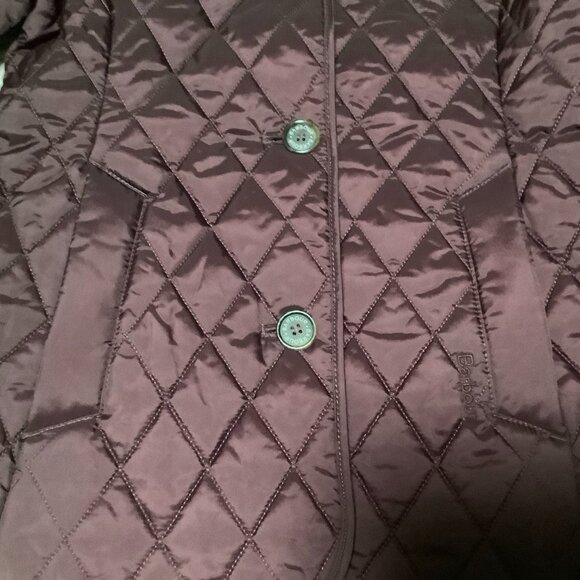 Barbour Ombersley Quilted Jacket, Black Cherry, Size 4 NWT - Picture 4 of 9